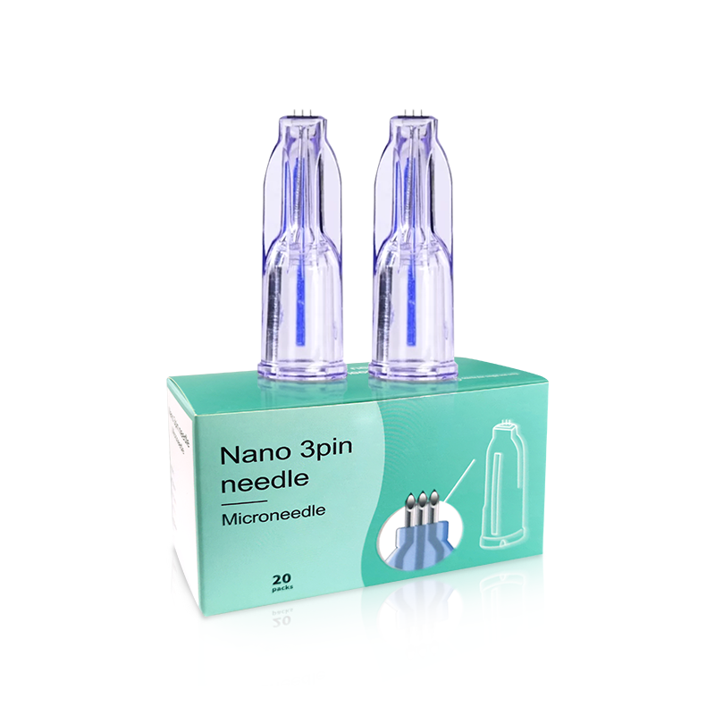 Microaguja profesional Nano suave, aguja de 3 pines, 34g, paquete Individual desechable para accesorios de herramientas de belleza