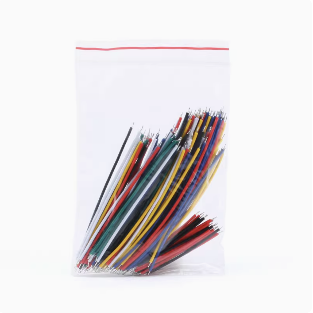 130Pcs 24AWG Breadboard Jumper Wire Cable Kit Tin-Plated PCB Solder Cable Flexible PVC Electronic Wire 5cm 8cm 10cm 6 Colors
