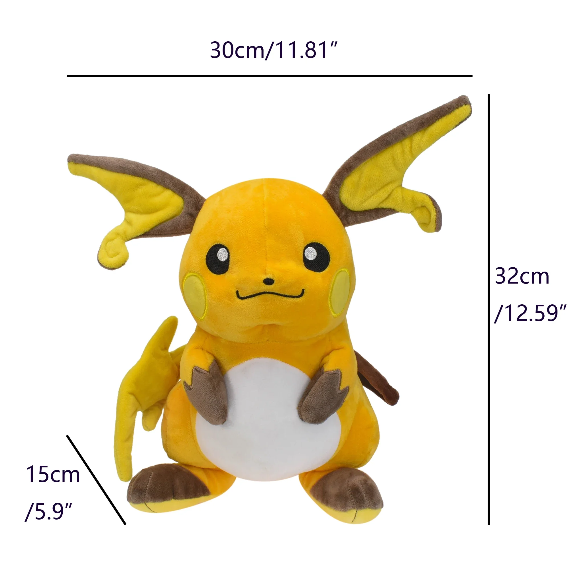Peluche Pikachu Pichu Evolution Raichu Plüschtier Gefüllte Puppe Dekoration Weihnachtsgeschenk für Kinder Kinder 35CM