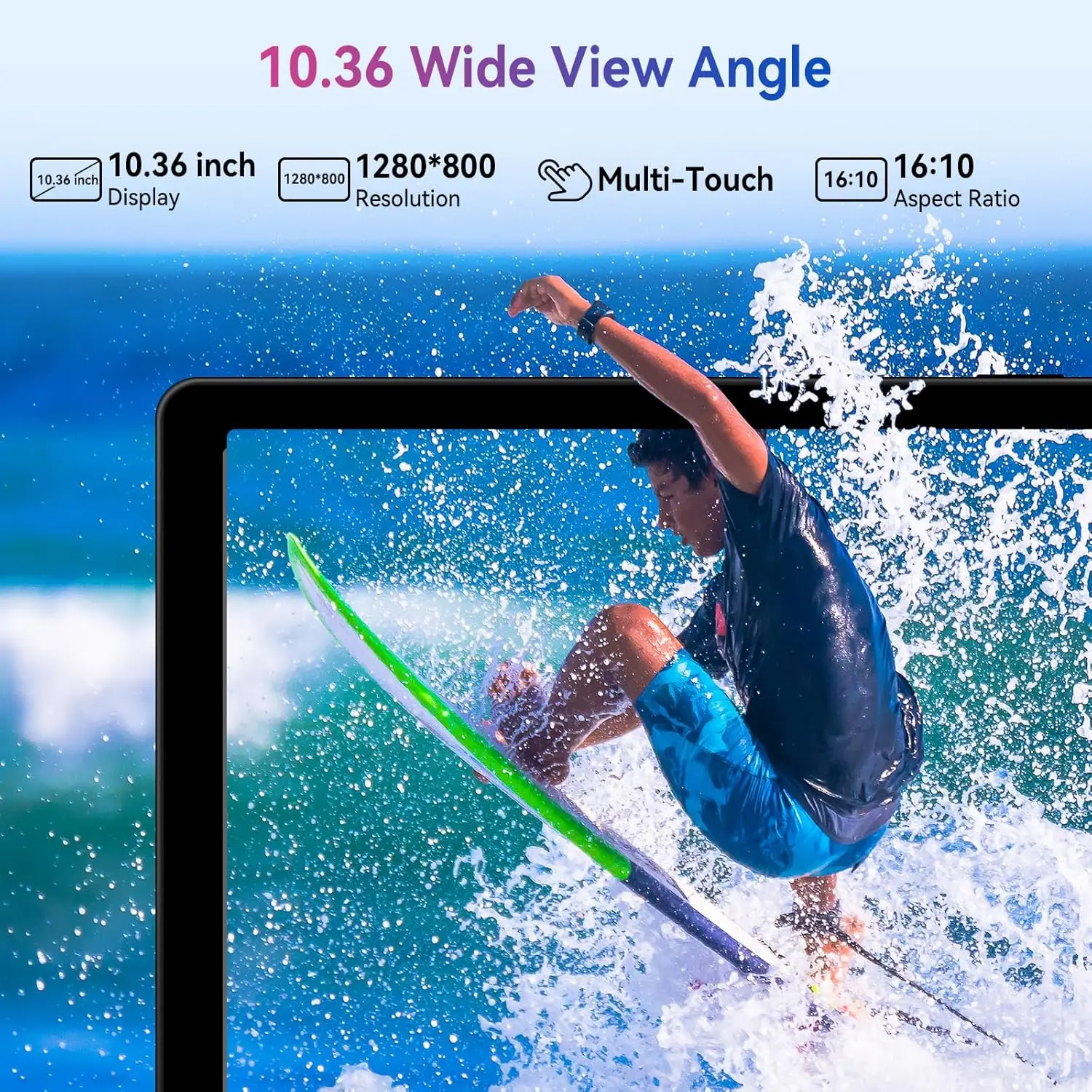 Android 15 Tablet 10.4 Inch Octa-Core Processor 16GB RAM 128GB ROM 1TB TF Card Expand 5G/2.4G WiFi 5MP+8MP Camera Android Tablet