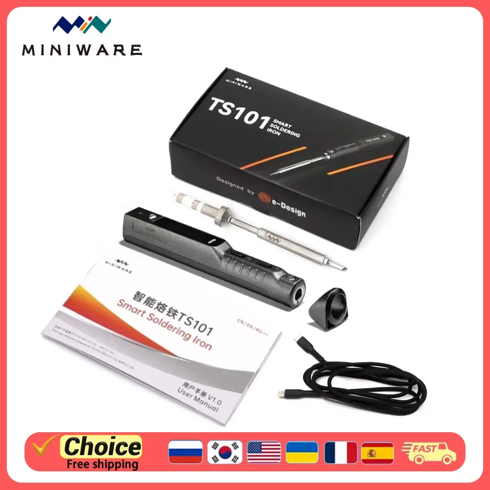 Original TS101 แบบพกพาSoldering Iron TS-BC2 PD3.1 90W TS100 อัพเกรดปรับอุณหภูมิดิจิตอล