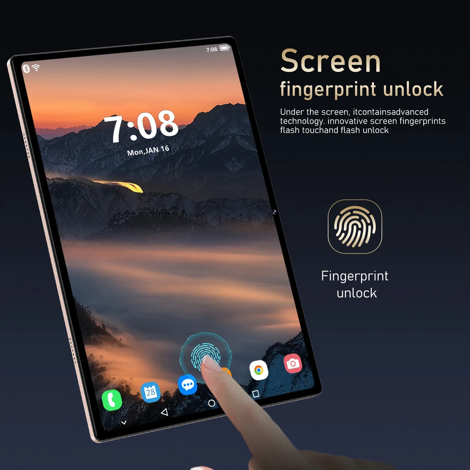 2025 nouvelle Version mondiale 10.1 pouces Android 13 tablette Snapdragon8Gen2 10000mAh 16GB + 1TB 11 Pro GPS 5G WiFi Bluetooth double languette SIM