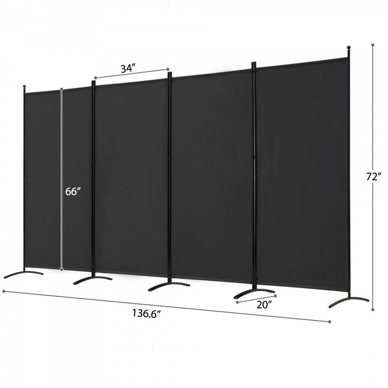 3Iron Office Screen Wholesale Push-Pull Mobile Office Hotel Partition Screens Folding Screen Simple Solid Color