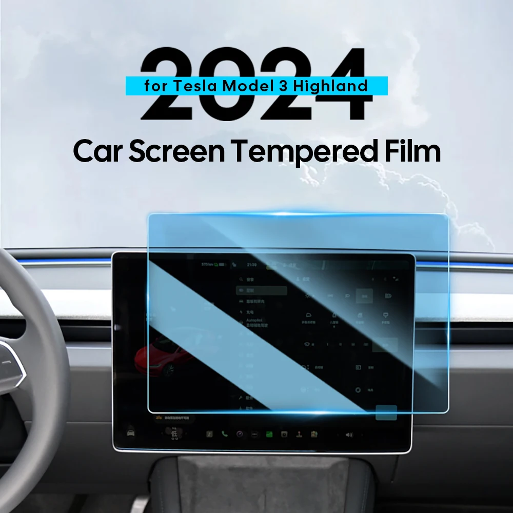 Folia ochronna ze szkła hartowanego dla nowego Tesla Model 3 Highland 2024 Model Y Launch Juniper 2025 Center Control Touch Screen