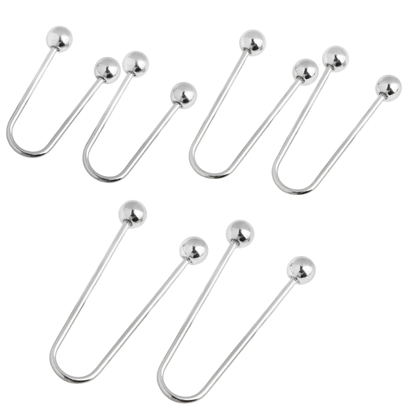 Broche fivela cabeça dupla metal multiuso para botão roupas seguras conjunto 2 peças