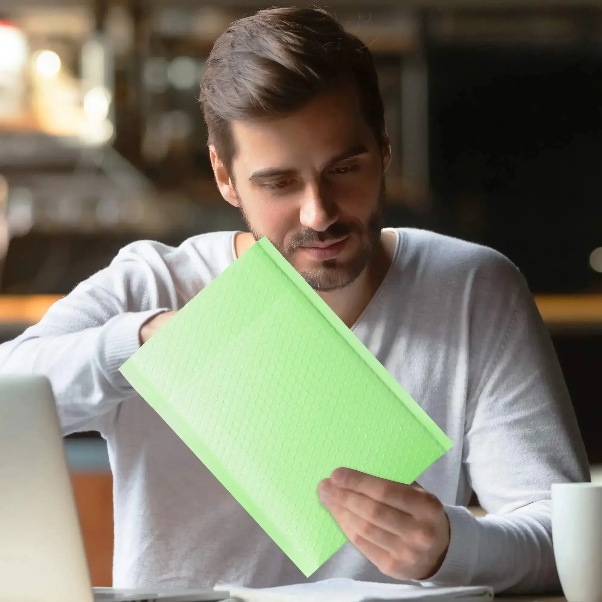 50 pçs multi cores pacote de entrega embalagem pequenas empresas suprimentos envelopes pacotes de envio bolha envelope saco de embalagem