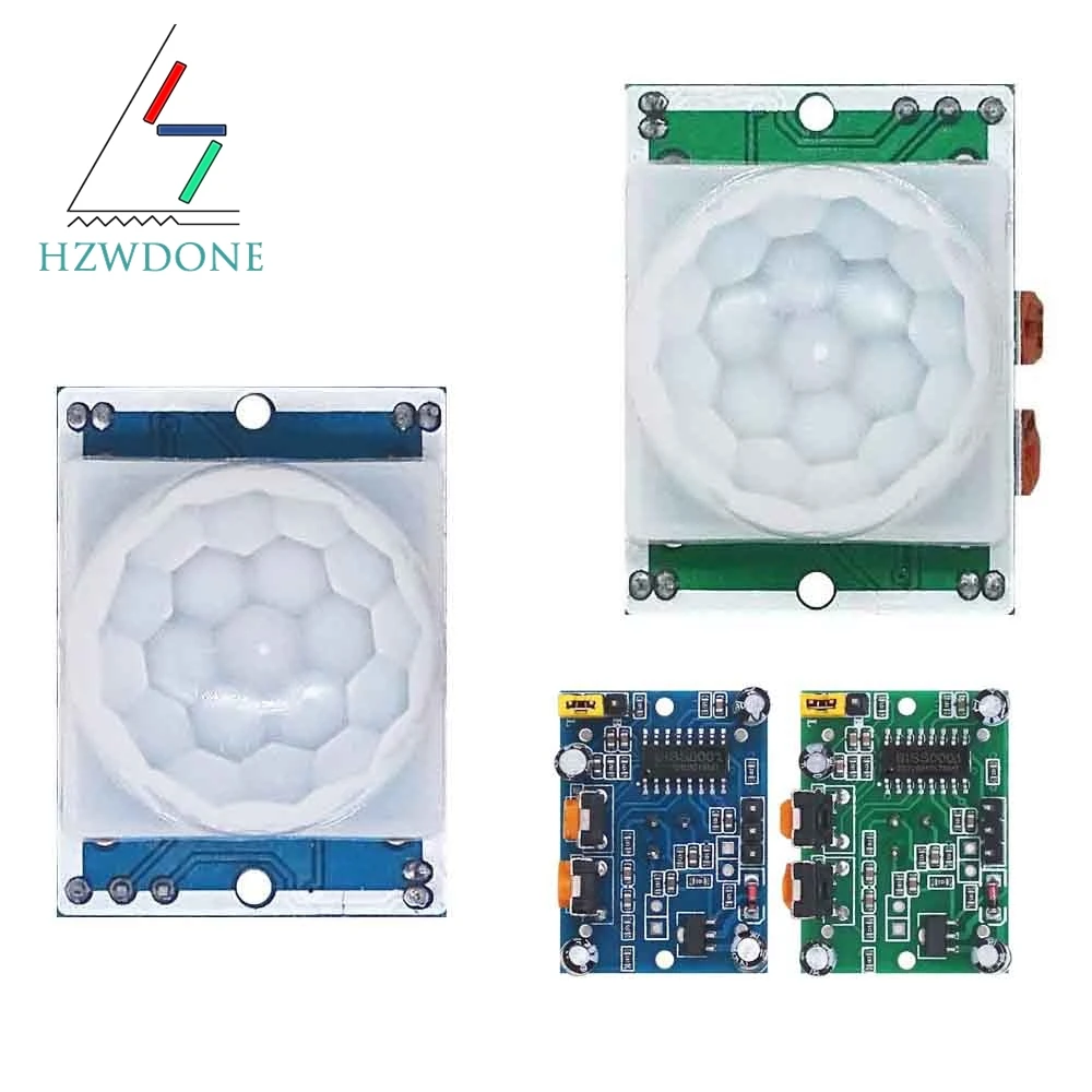 Sensor PIR HC-SR501, módulo Detector de movimiento infrarrojo piroeléctrico ajustable IR para detección de Raspberry Pi, Bod humano