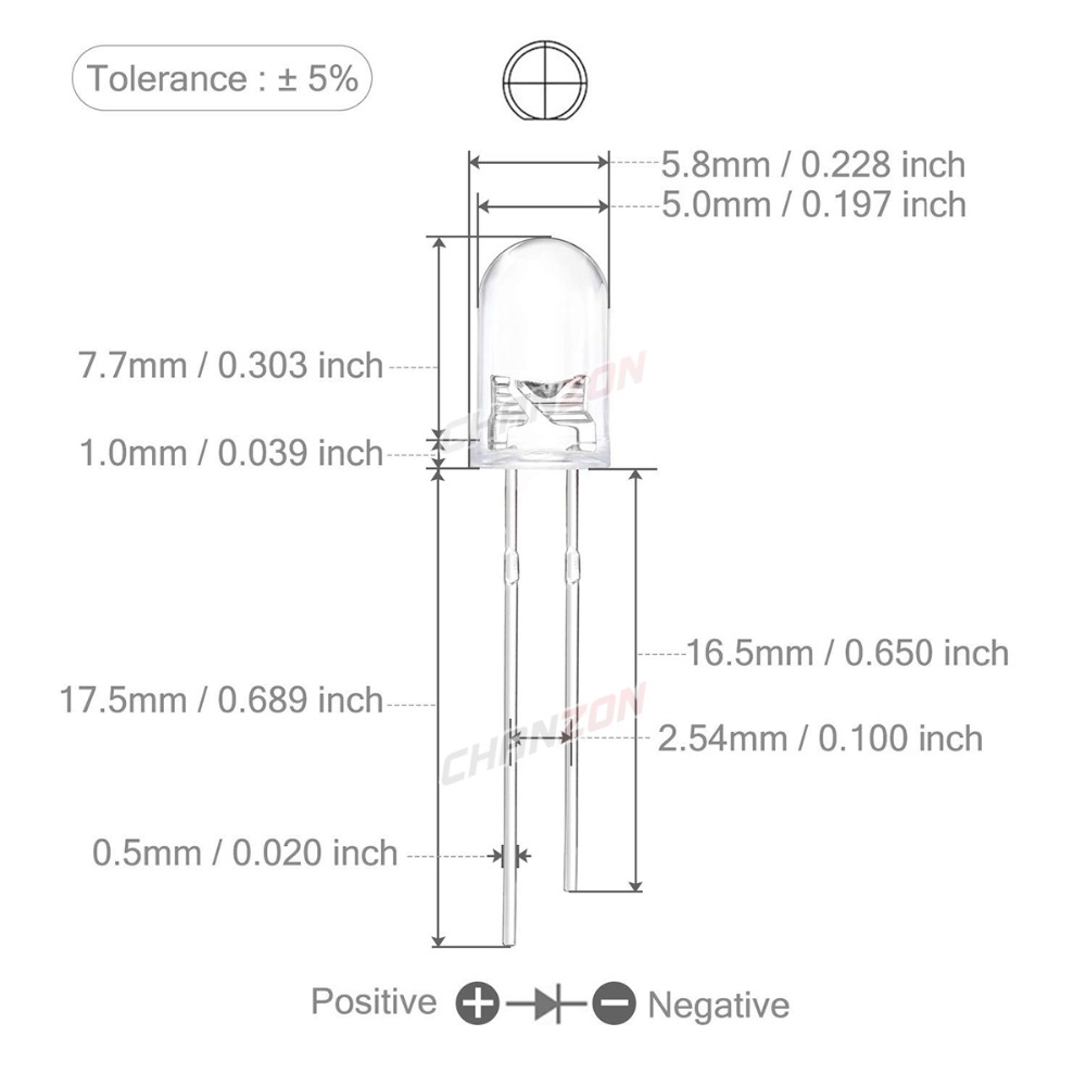 100 Viên 5Mm LED Diode Siêu Sáng Trắng Ấm Đỏ Xanh Lá Xanh Dương UV Tím Vàng Cam Hồng 2V 3V 20mA F5 Phát Ra Assortment Set