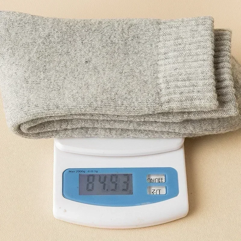 3 ペア男性女性ウール靴下カップル固体冬雪クリスマスギフト熱カシミヤマリノ肥厚フリーステリーループ靴下