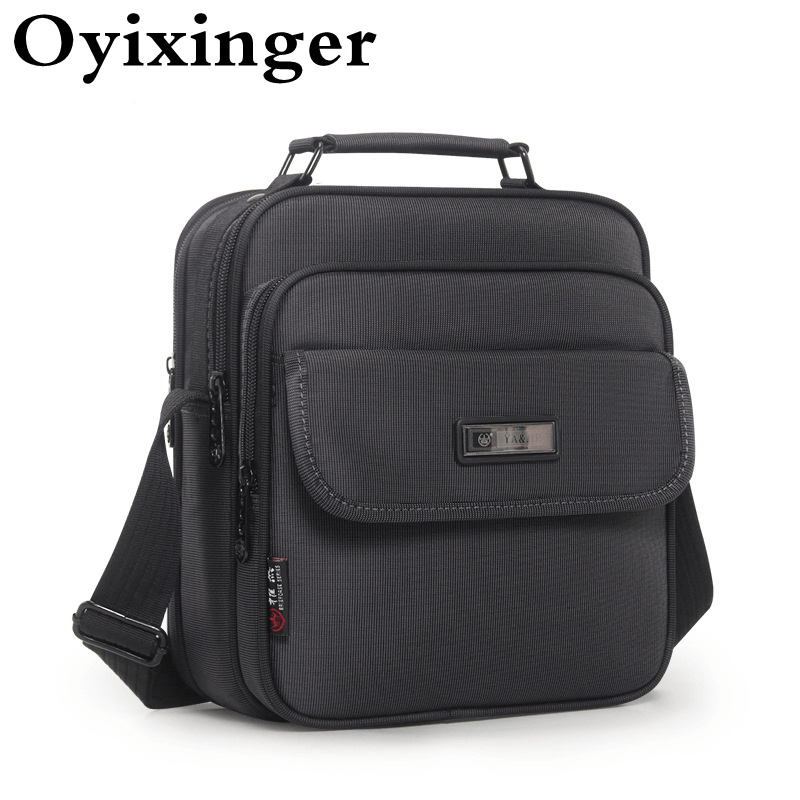 Oyix inger Herren Aktentasche wasserdichte Oxford Stoff Umhängetasche für Männer hochwertige Umhängetasche Multi-Pocket Casual Nylon Pack