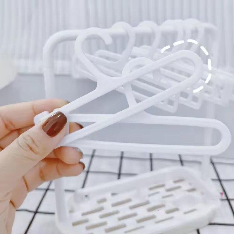 Bjd Puppe Kleidung Lagerung Rack 20 cm Schuh Display Rack Puppe Mini Labubu Kleiderbügel Lagerung Box Kleidung Unterstützung Rack Kinder geschenk