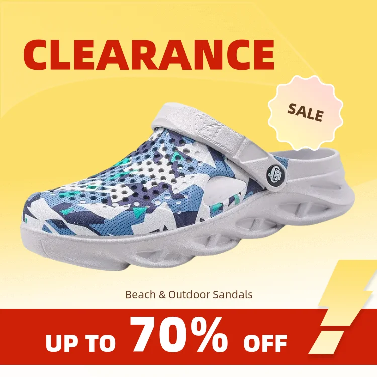 Clearance_Unisex Summer Slippers Men Clogs Platform Women Beach Sandals Outdoor Casual Non-slip_Continuous updates