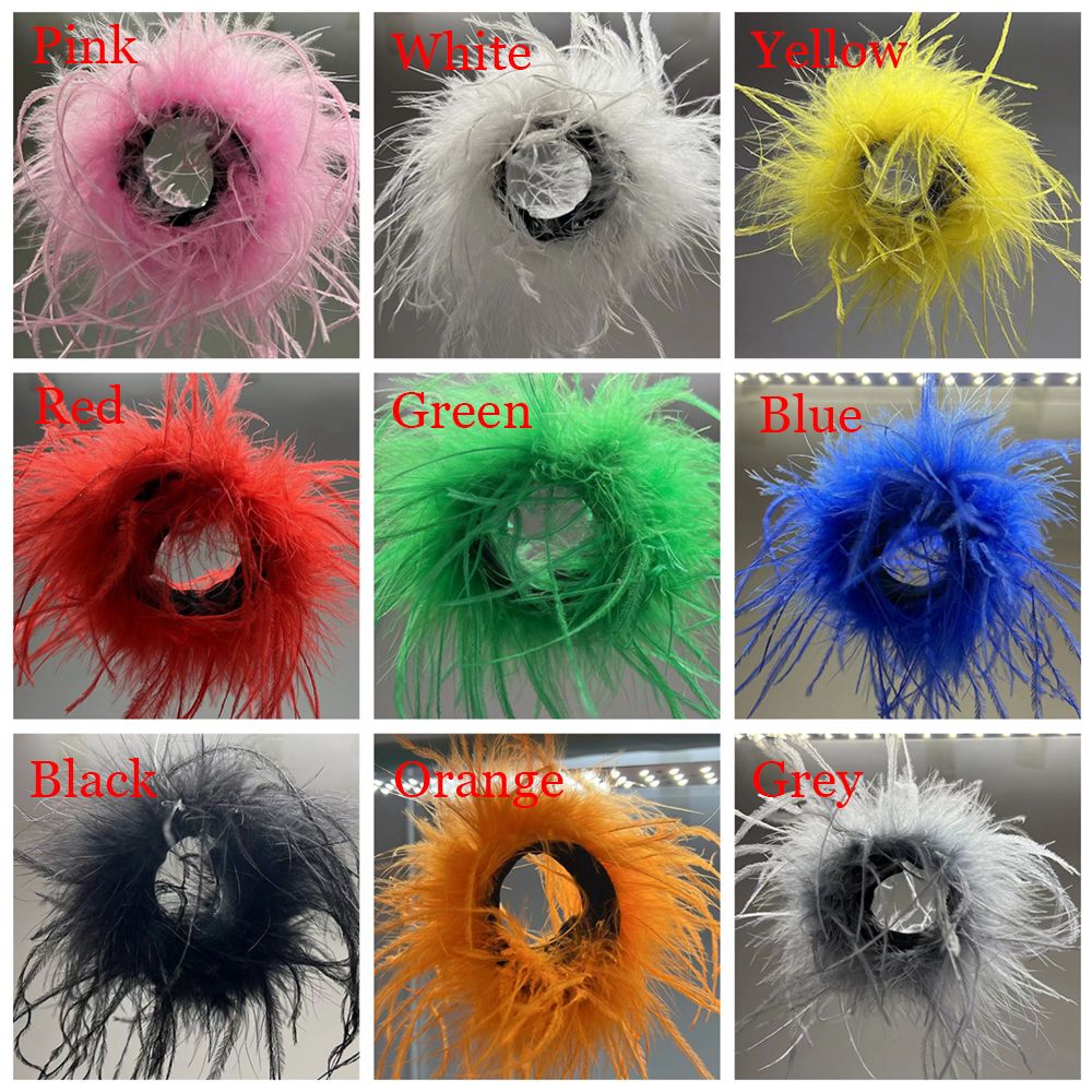Decoração de pulso relógio manguito mangas tapa pulseira avestruz pena tapa pulseiras pulseira tapinhas círculo acessórios para o cabelo