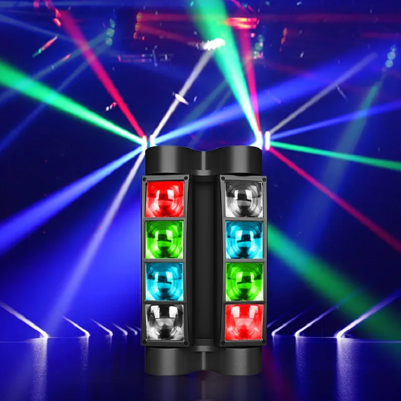 Big Dipper Stage Lights LED Spider Moving Head Light RGBW 4-in-1 Sound Activated DMX dla DJ-ów, barów, zespołów, wesel, bożonarodzeniowych