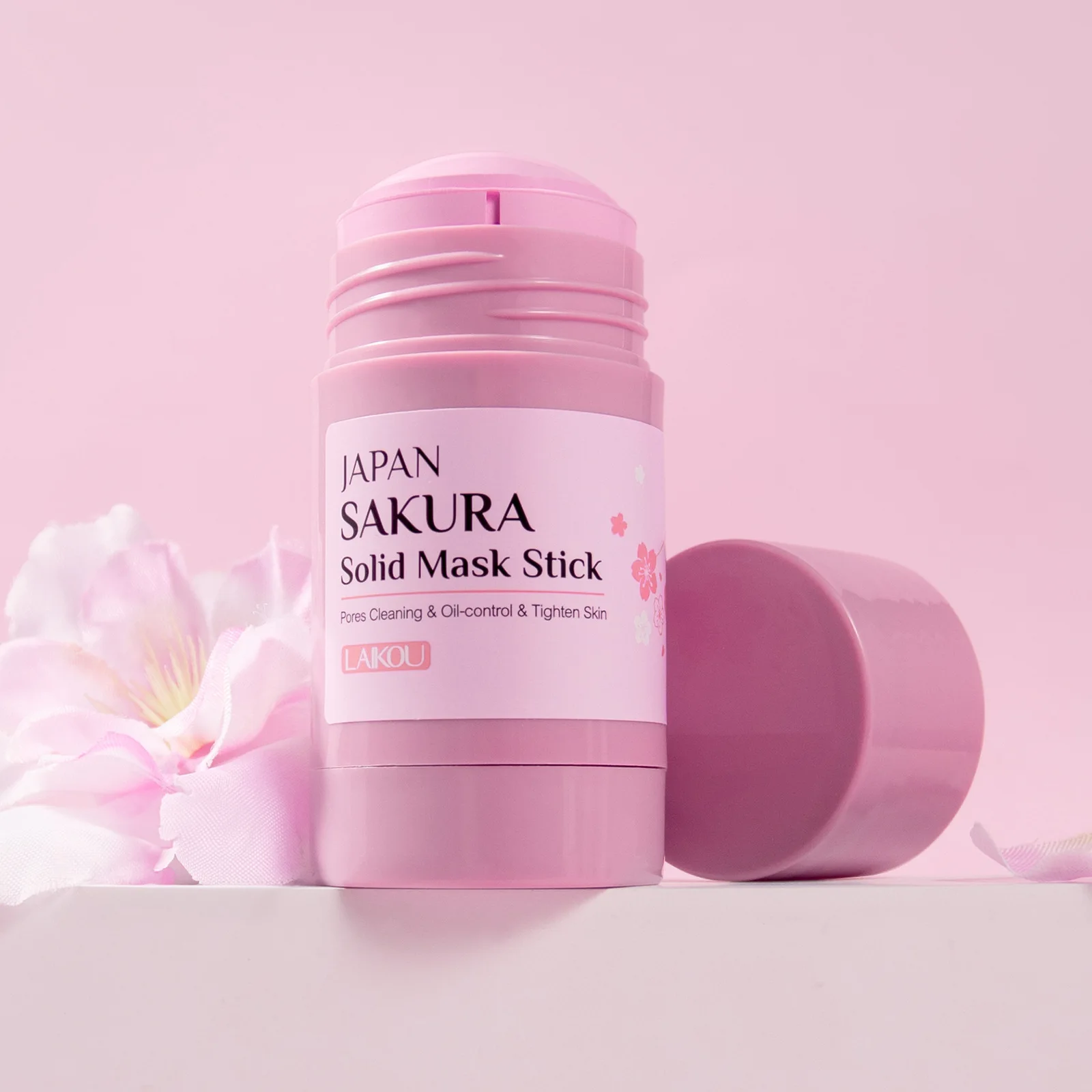 Sakura Cleansing Face Mask Stick 40g – Limpador de poros, remoção de cravo, controle de óleo e hidratante para a pele