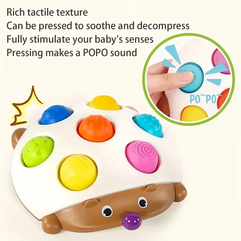 Ouriço imprensa chave macia treinamento de concentração educação precoce brinquedos coordenação mão-olho educacional das crianças pequeno ouriço