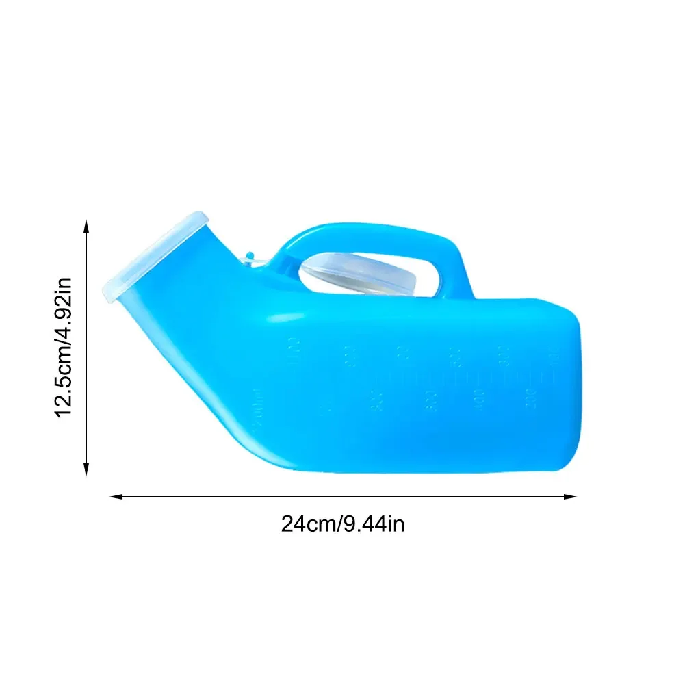 男性用ポータブル小便器,ふた付きプラスチック小便器,こぼれ防止のおしっこボトル,高齢者および車用,1200ml