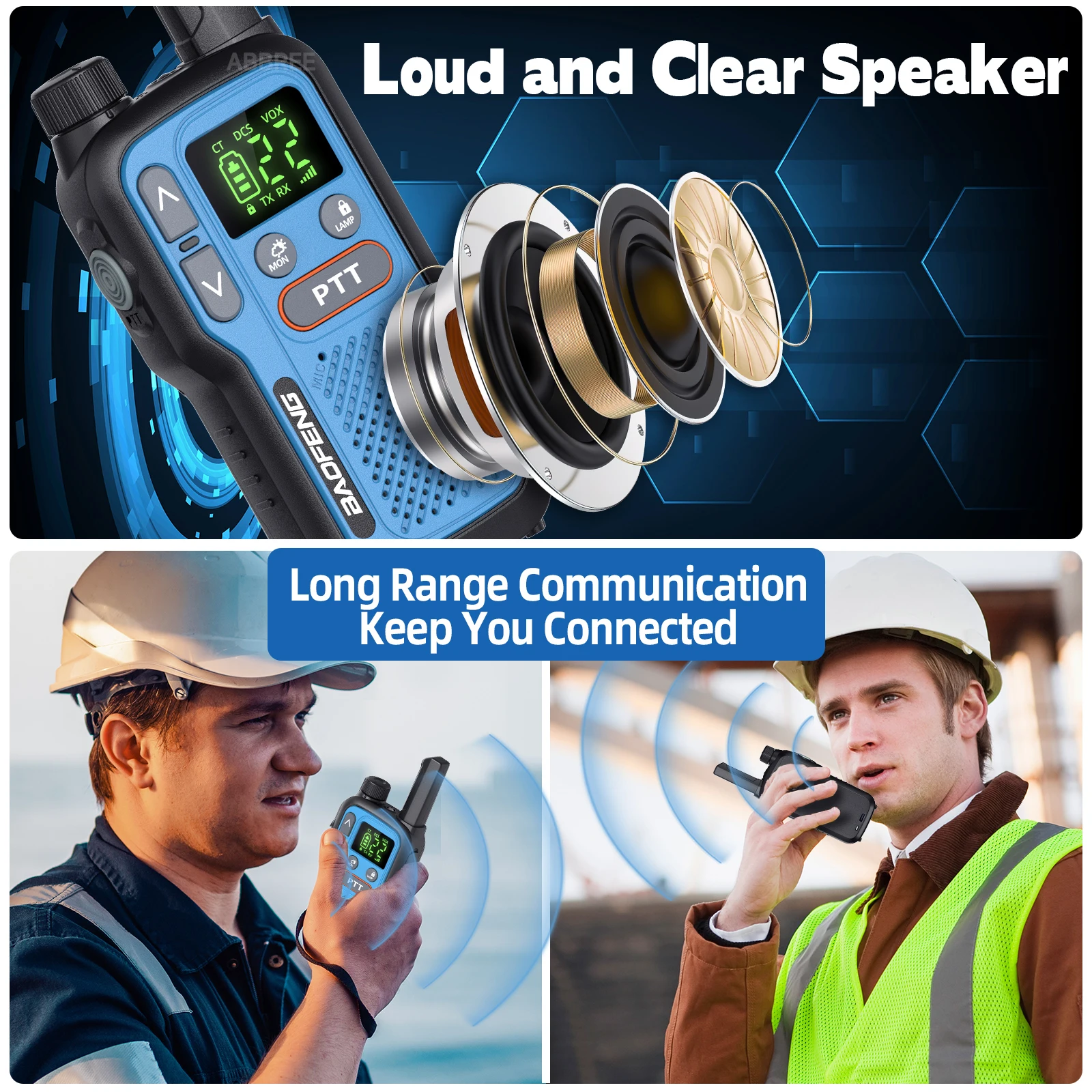 2PCS Baofeng BF-T18 Mini Dual PTT Walkie Talkie Tragbare PMR FRS Lizenz-Freie Taschenlampe NOAA Long Range unterstützung Typ-C Ladegerät