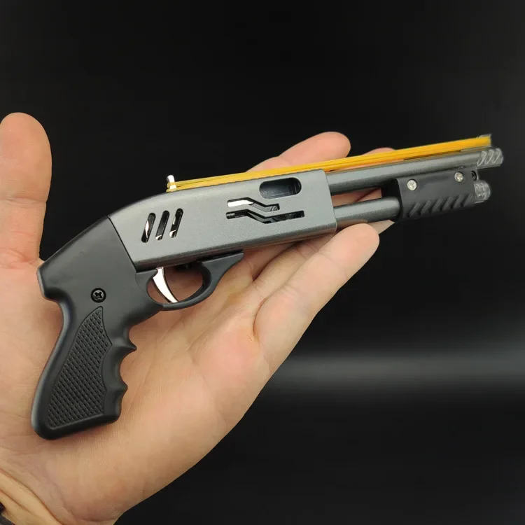 ใหม่ Anti-stress Mini-shot Gun 8 ต่อเนื่องยาง Band Gun Miniature เครื่องประดับของเล่นของขวัญสร้างสรรค์