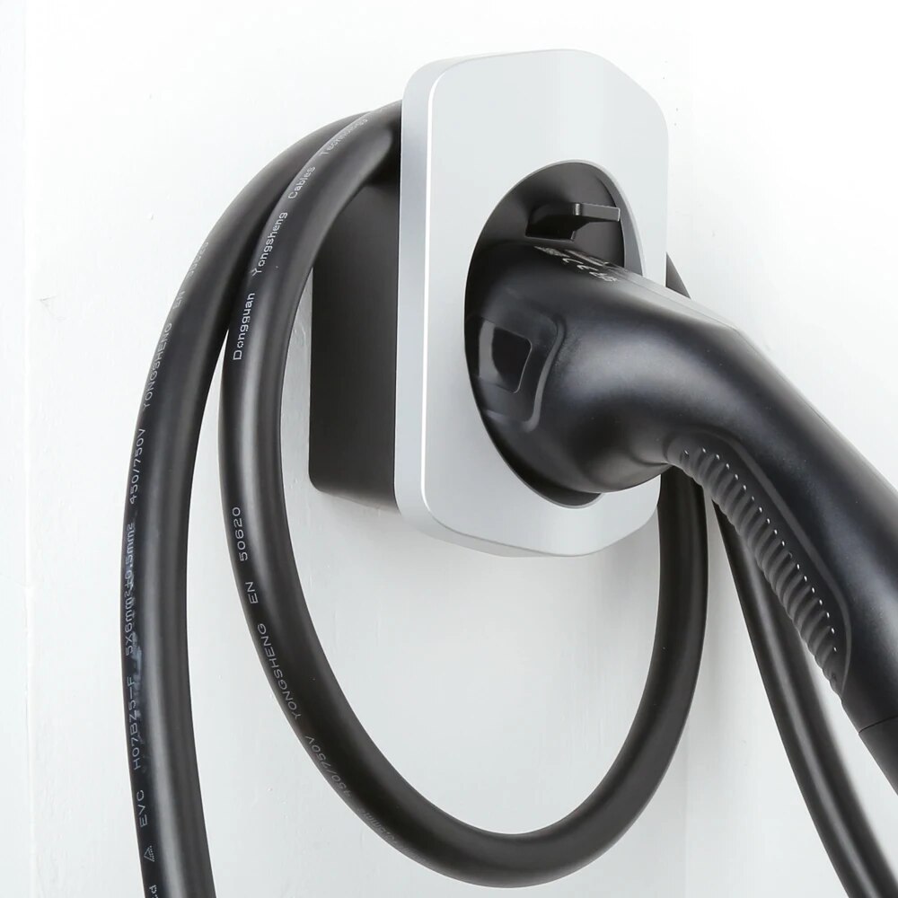 Uchwyt ładowarki EV do gniazda złącza typu 2 Dodatkowa ochrona Wallbox Elektryczny uchwyt kabla do ładowania samochodu
