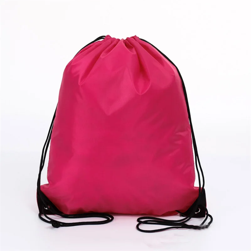 1pc cordão mochila saco com tira reflexiva corda mochila cinch sacos saco em massa para a escola yoga esporte ginásio viajar