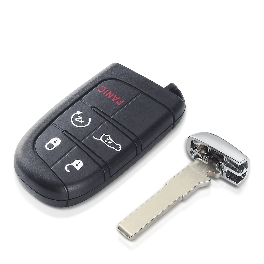 KEYYOU 2/3/4/5BTN Auto Smart Key Fall Shell Für Jeep Grand Cherokee Dodge Ram 1500 reise Ladegerät Dart Challenger Durango