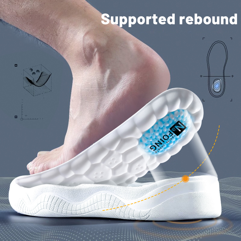 1 pair of newly upgraded rice capsule insoles, comfortable lightweight breathable running insoles