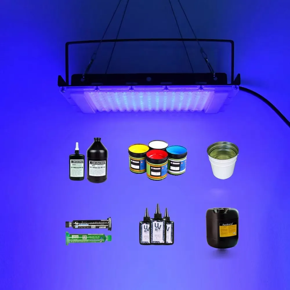 100W 300W purple light 365nm 395nm 405nm UV curing lamp fluorescent detection lamp shadowless glue curing lamp green oil resin