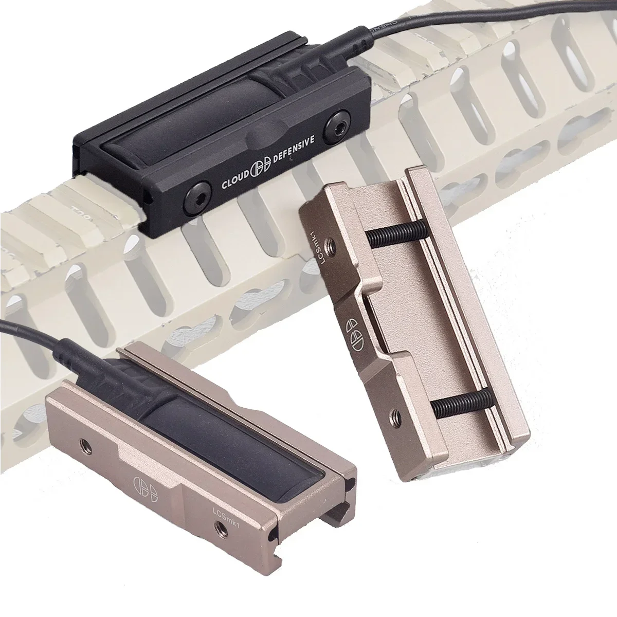 Mlok Keymod montaje en riel SF M600 M300 armas Airsoft luz de explorador linterna ST07 almohadilla de presión accesorios de interruptor riel Picatinny