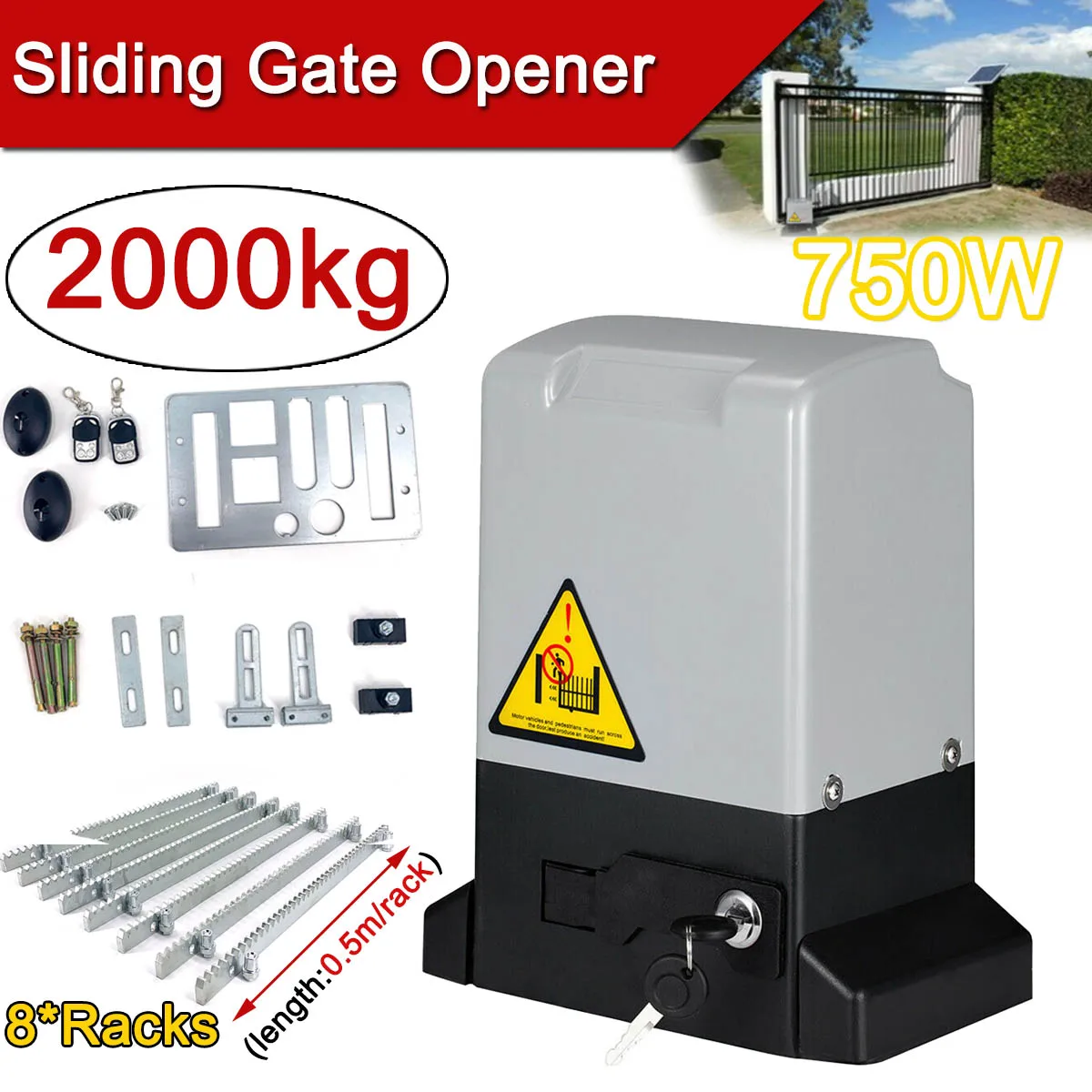 550W/370W/750W elektryczny otwieracz do bramy przesuwnej silnik prądu przemiennego brama automatyczne operatory drzwi Heavy Duty zestaw do otwierania drzwi garażowych 2000KG
