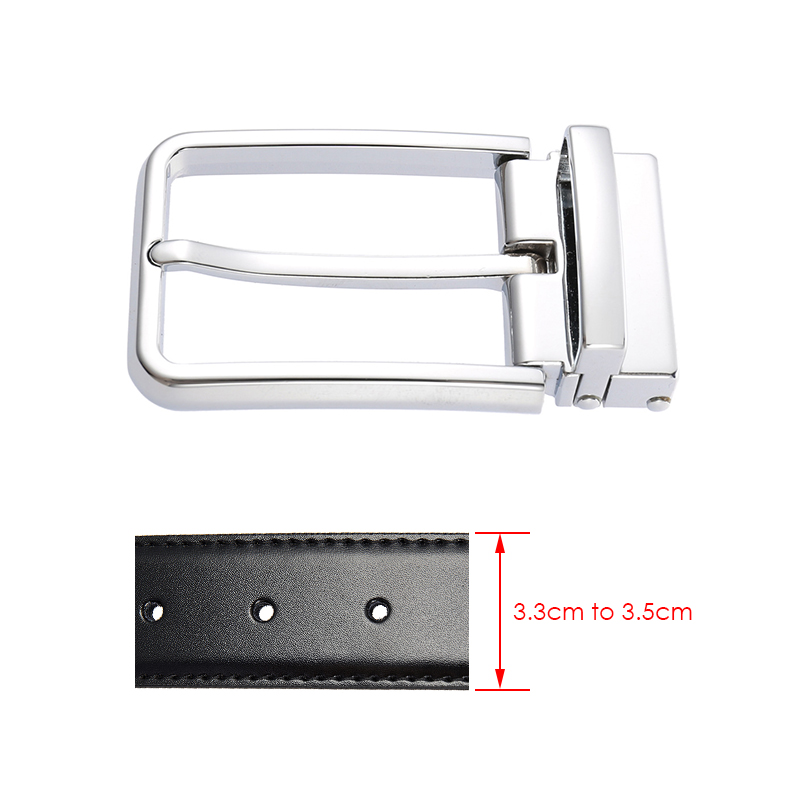 Vatlty ใหม่เข็มขัดหัวเข็มขัด35มม. สำหรับผู้ชายโลหะผสมสังกะสีแบบแข็งหัวเข็มขัดสีเงินมีสไตล์เข็มขัดแนวธุรกิจหัวเข็มขัดแบบกลัดของขวัญสำหรับผู้ชาย