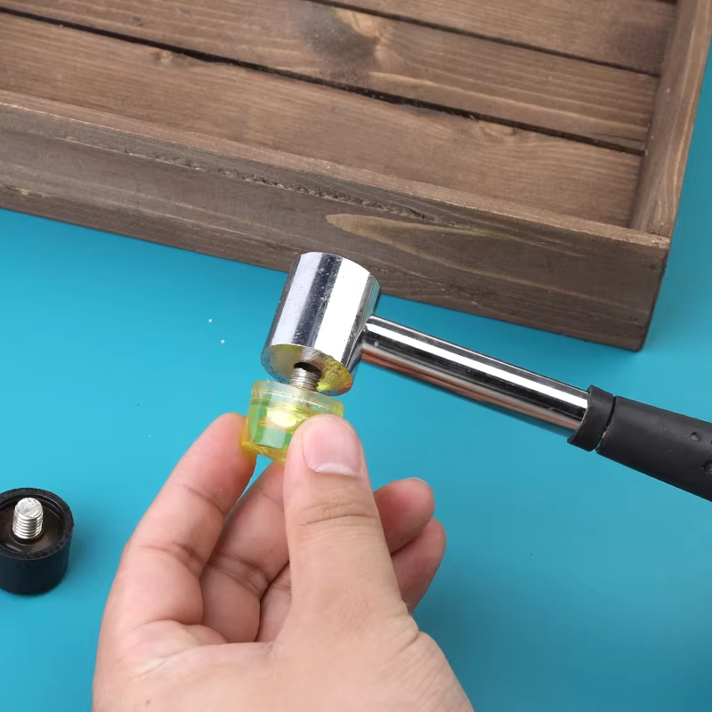 1Pc 25mm Double Face Soft Tap Rubber Hammer for Multifunctional Hand Tool Hard Plastic and Non Slip Plastic Grip Perfect Tool