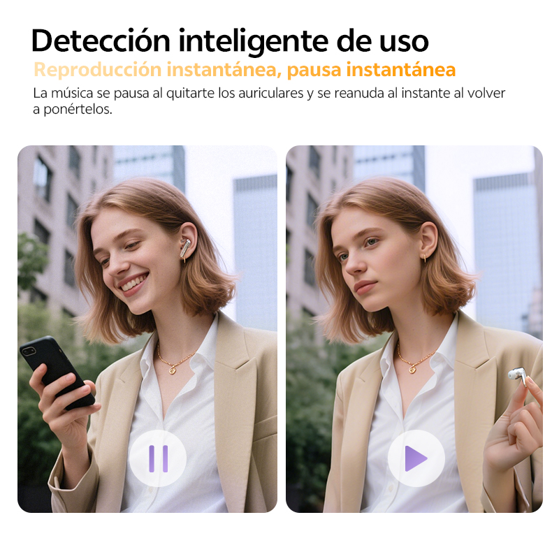 QCY MeloBuds N70 ANC Auriculares inalámbricos Bluetooth 6.0 con cancelación de ruido adaptativa, audio LDAC de alta resolución, 6 micrófonos, 50 horas de reproducción, carga inalámbrica, detección intraaural