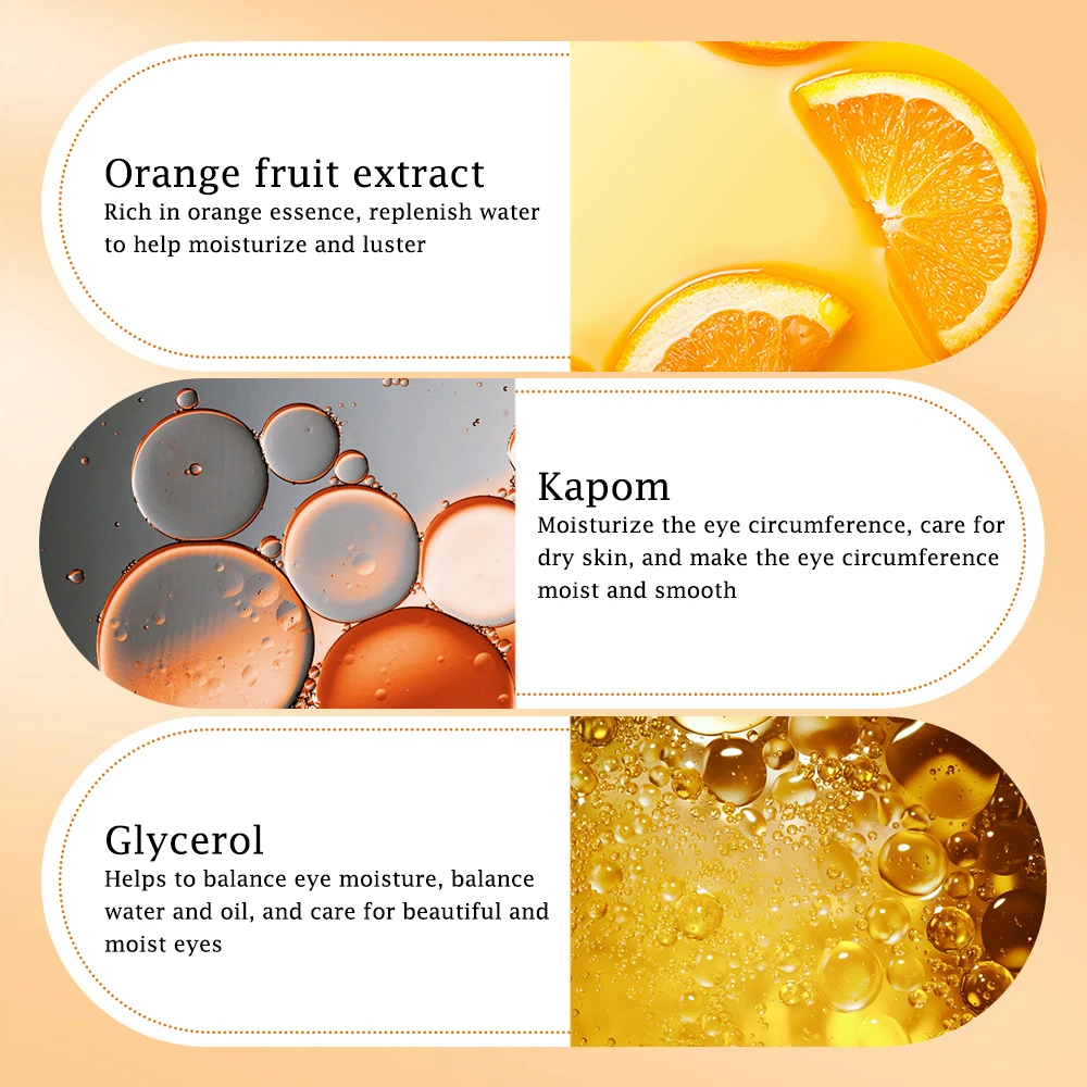BIOAQUA Vitamin C Augencreme unter den Augen Augenringe Entferner spendet Feuchtigkeit, aufhellende Augenkontur Augen Hautpflegeprodukte