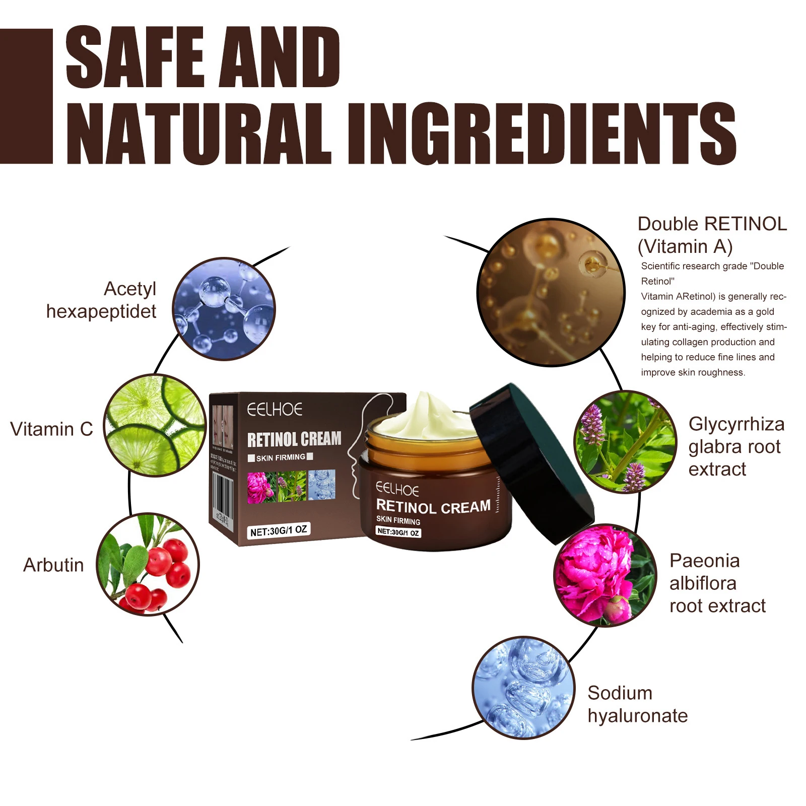 Double Retinol ครีมบํารุงผิวหน้า Anti-Aging Fade Fine Line ริ้วรอยกระชับซ่อมแซมผิว Barrier Brightening Moisturizing Cream