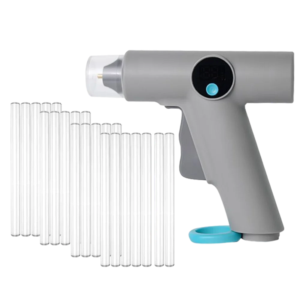 25W Digital Display Wireless Lithium Electric Hot Melt Glue Gun Type C With 22pcs Glue Stick DIY Household Hand Craft Tools