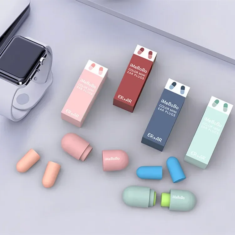 Lipstick noise cancelling earplugs, sponge earplugs, sleep snoring memory foam, sleep silent, student dormitory