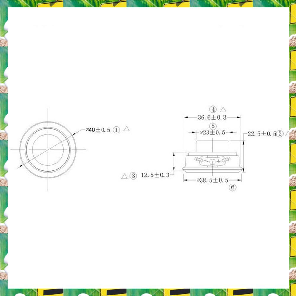3C Electron 2 Stücke 40 MM Mini Audio Tragbare Lautsprecher 16 Kern 4 Ohm 5 Watt Breitbandlautsprecher Gummi Seite Magnetlautsprecher, 2 Stücke 4
