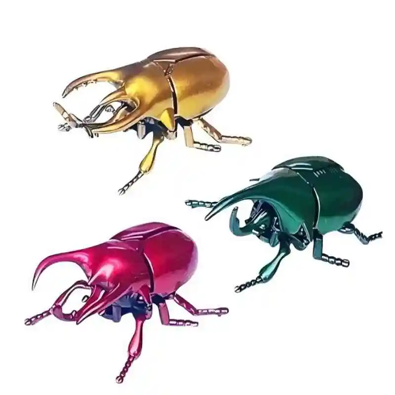 3 個ゼンマイカブトムシクリエイティブいたずらアニメーション昆虫モデルスカラベカブトムシ子供のバトルゼンマイおもちゃ