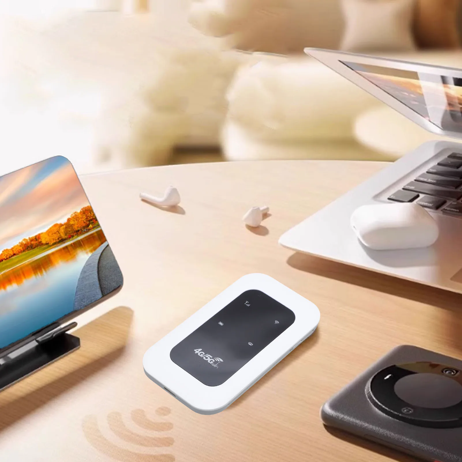 Travel 4G WiFi Mobile Hotspot Wide Compatibility Portable 4G WiFi Hotspot Device 300Mbps Long Battery Life for Campervan