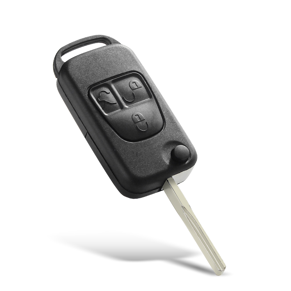 KEYYOU-aleta que dobra Shell chave remoto do carro, Benz de Mercedes, W168, W124, W202, W203, A, C, E, ML, C, CL, S, SL, SEL, SLK, e113, frete grátis