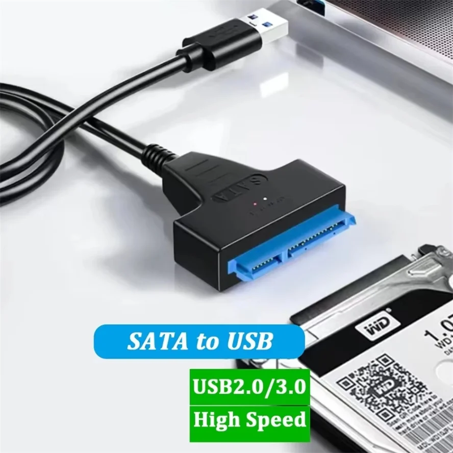 Adaptador de Cable USB 3,0/2,0 a SATA, extensión de Cables de ordenador, conectores compatibles con adaptador de disco duro HDD Ssd externo de 2,5 pulgadas