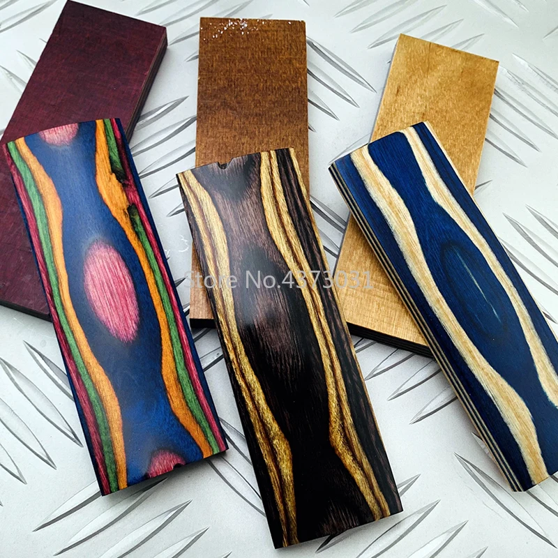 1 stück DIY Messer Griffe Herstellung Material Holz Rohlinge Farbe Holz Griff Teile Griffe Schleuder Griff Patch Material