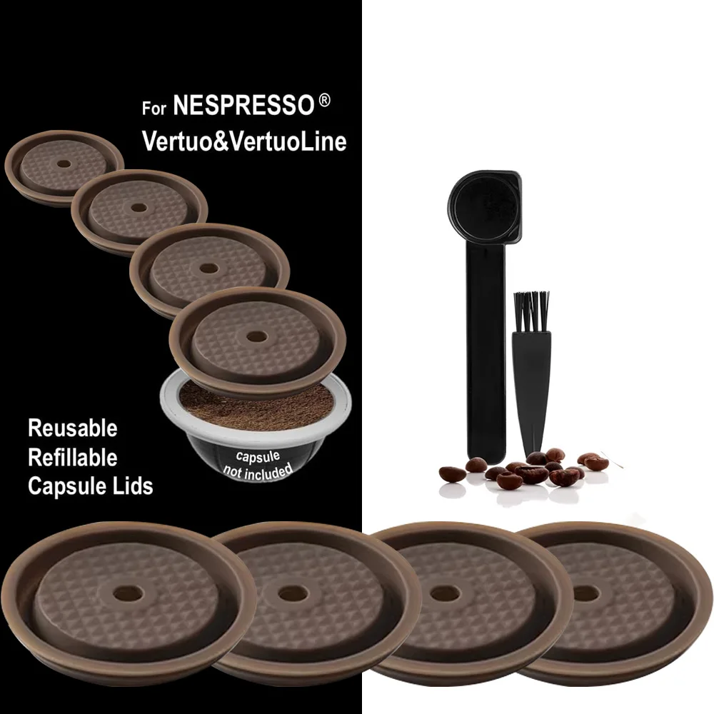 Многоразовая крышка для капсул Nespresso Vertuo Многоразовые капсулы Nespresso Многоразовый силиконовый чехол для Nespresso Vertuoline & Vertuo