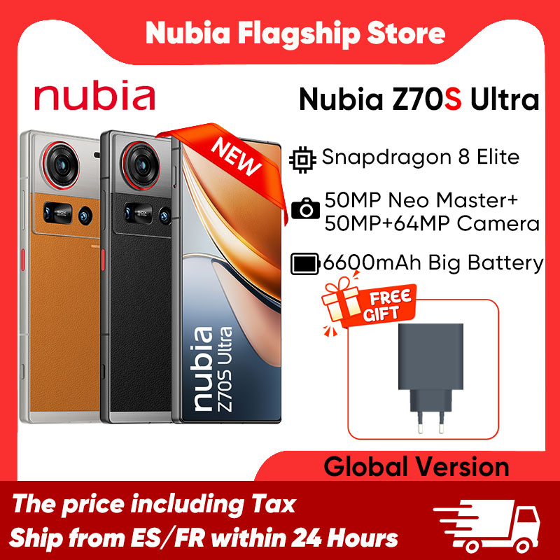 2025 Weltpremiere nubia Z70S Ultra 5G Smartphone New Snapdragon 8 Elite 6600mAh Akku 6.85'' 144Hz AMOLED Display NFC Global Version Telefon Moile Phone