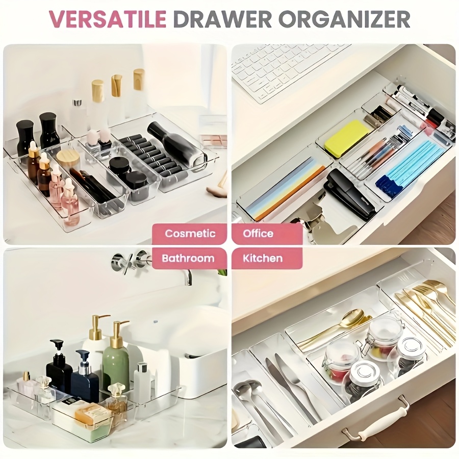 Cosmetic and Stationery Storage Box, Suitable for Makeup,Office Supplies, Home Storage, Desk & Drawer Organizer for Home Storage