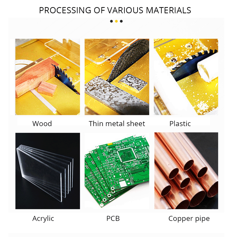 Mini Sierra de mesa de 110v-220v, 0-15cm, hoja de sierra elevable, sierra de ángulo de corte ajustable para manualidades Diy, carpintería, corte de Metal y plástico