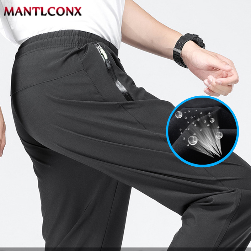 Cintura elástica jogger sweatpants masculino casual clássico esporte calças masculinas secagem rápida calças retas respirável plus size 4xl 5xl