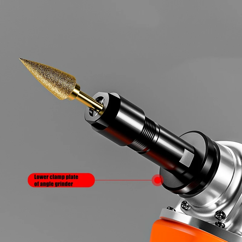 3/6mm Winkelschleifer Modifizierter Adapter zum geraden Schleifspannfutter M10 Gewinde Schleifwerkzeuge für 100-Typ-Winkelschleifer