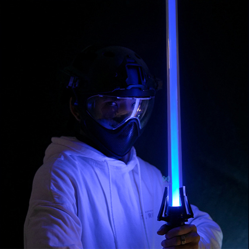 Espada laser rgb de 80cm, brinquedos, sabre de luz, 7 cores, mudança de crianças, fontes de som, força fx foco blaster, brinquedos, espada laser jedi, presente